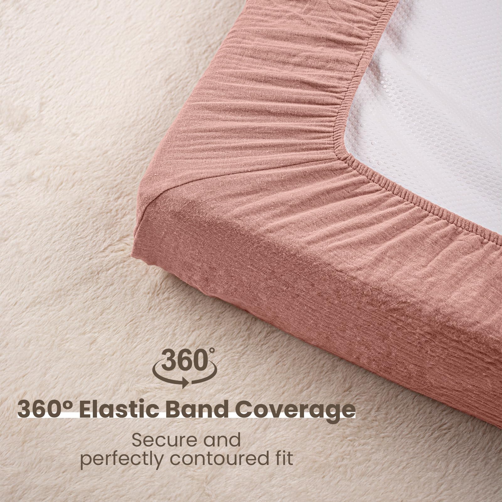 Soft & Breathable 100% Cotton Muslin Changing Pad Cover - 3 Pack for Standard 32