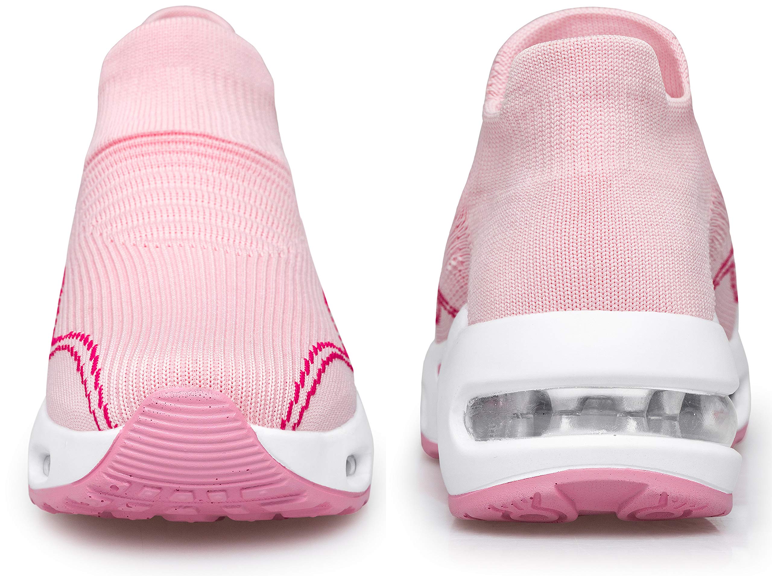 DOUSSPRT Women's Slip-On Walking Shoes - Breathable Mesh Sneakers with Air Cushion Platform for Nurses, Ladies & Girls - Comfortable Casual Loafers for Work, Travel & Daily Wear