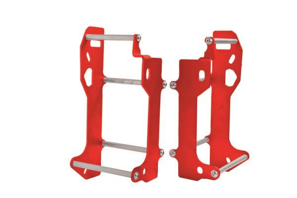CrossPro Red Radiator Guards for AJP PR5 250 (2013-2015) - Durable Off-Road Motorcycle Protection for Trail Riding & Adventure Biking