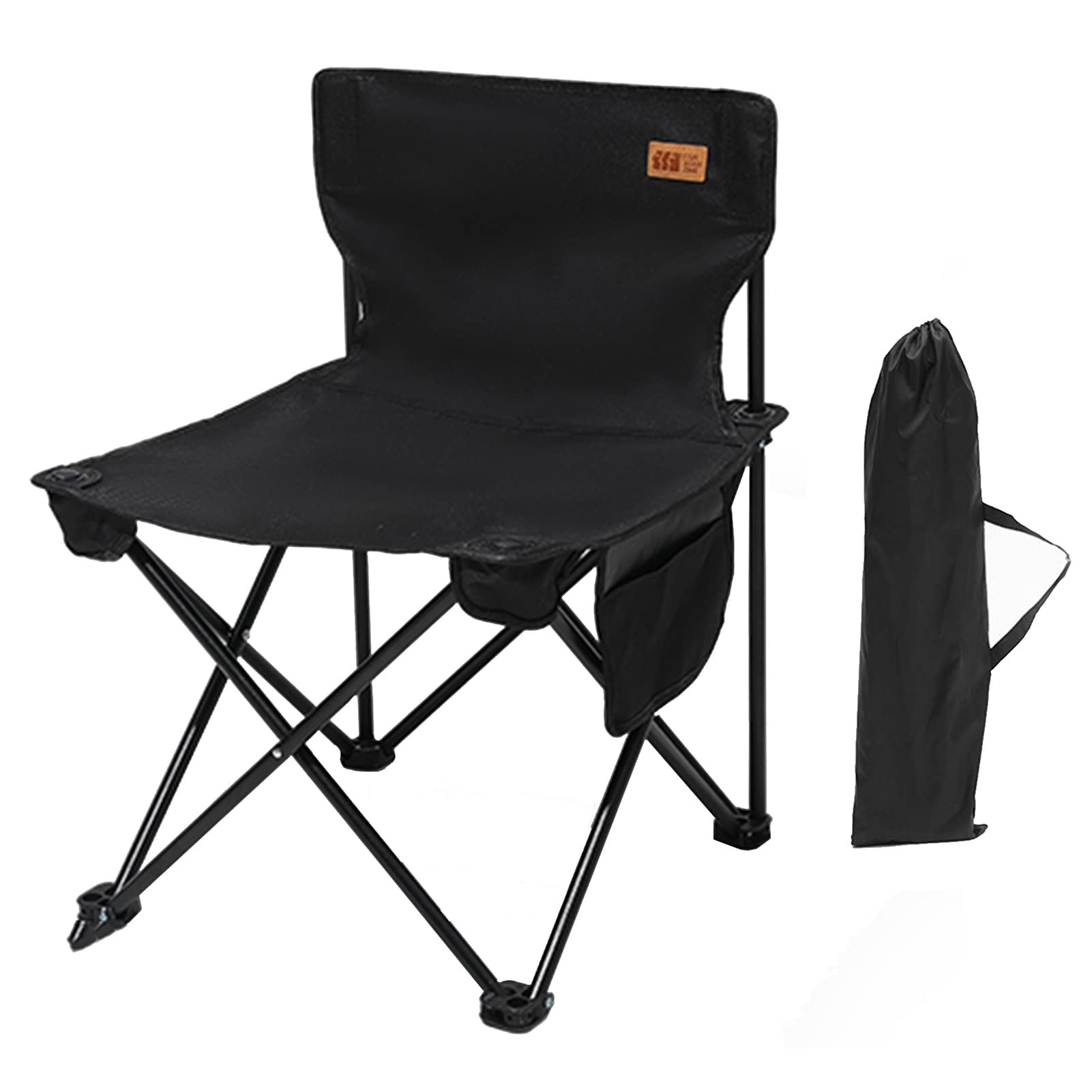 Premium Folding Camping Low Chair - Breathable & Ergonomic Sun Lounger for Outdoor Relaxing - Lightweight Portable Lawn Chair for Beach, Poolside, Backyard, and Picnics (Black, X-Large) - Perfect for Camping, Travel, and Patio Lounging