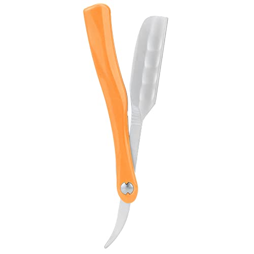 Professional Barber Straight Razor Holder - Anti-Slip Shaving Blade Stand for Men (Orange) | Beard Grooming Tool for Barbershops & Home Shaving Accessories