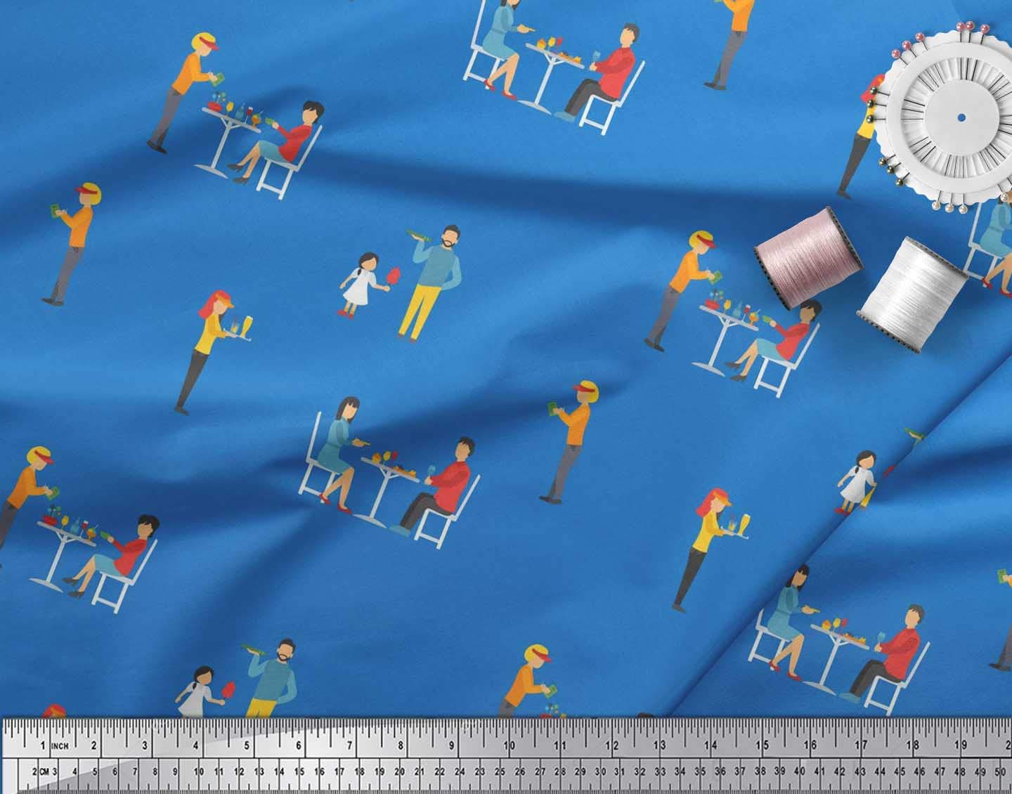 Soimoi Moss Georgette Brown Fabric by The Yard - 42 Inch Wide Printed Fabric for Women's Dresses, Men's Shirts & DIY Fashion Projects - Soft Lightweight Material for Sewing, Costumes & Home Decor
