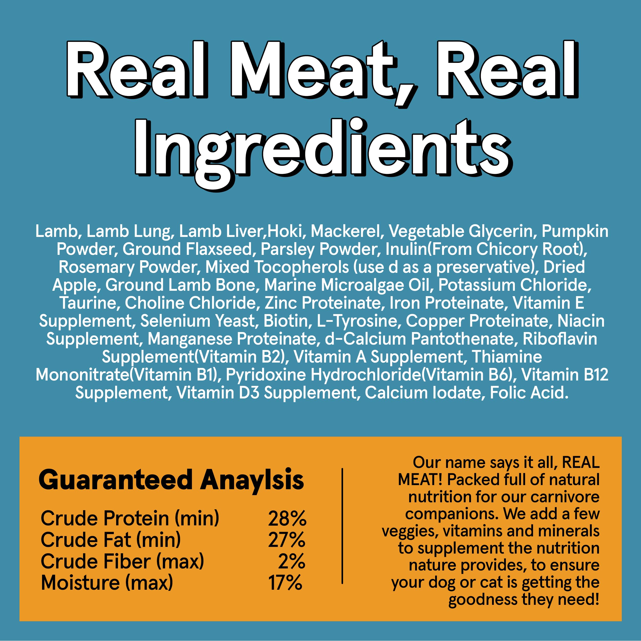 Premium Grain-Free Air Dried Dog Food with Free-Range Lamb & Wild-Caught Fish - 10lb Bag of All-Natural High-Protein Dog Food for Sensitive Stomachs - Perfect for Adult Dogs & Puppies with Food Allergies - Great for Training Treats, Meal Toppers, or Everyday Nutrition