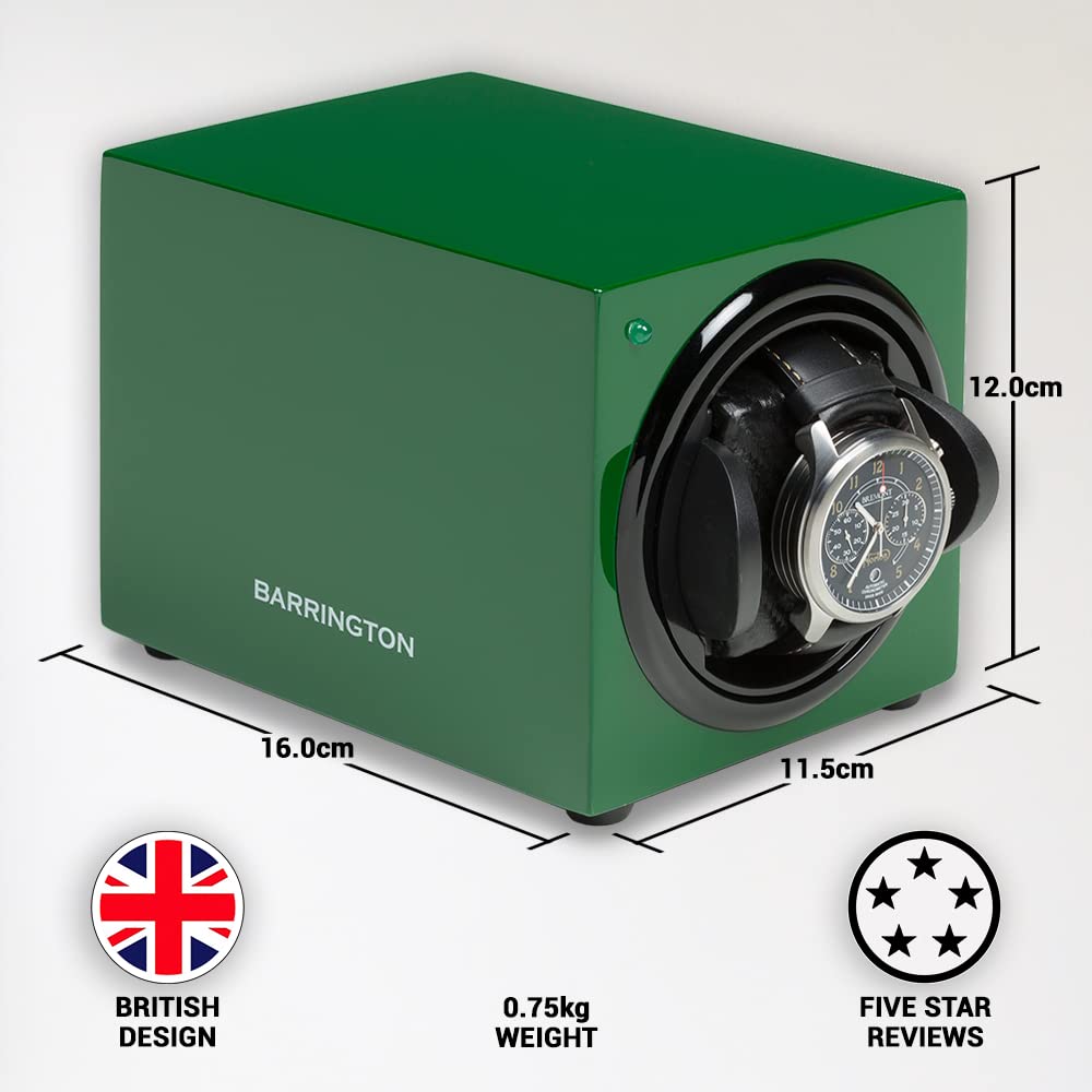 Premium Single Watch Winder for Automatic Watches - Ultra Quiet Japanese Motor | Luxury Watch Storage for Rolex, Omega & More | Adjustable 650-1950 TPD | AC/Battery Powered | Perfect for Travel, Office & Home Display