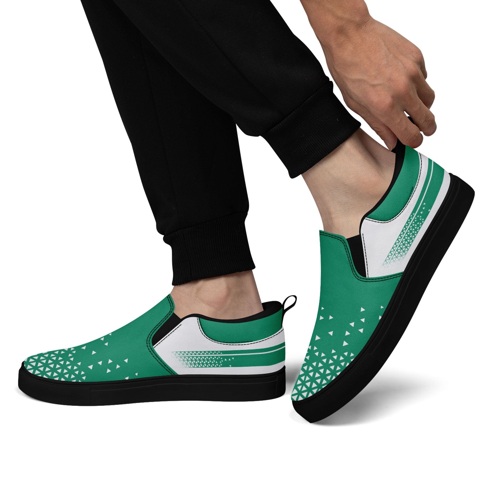 Custom Personalized Slip-On Canvas Sneakers for Men & Women - Lightweight Comfortable Walking Shoes - Perfect for Casual Wear, Travel & Everyday Use (FN071 E023042)