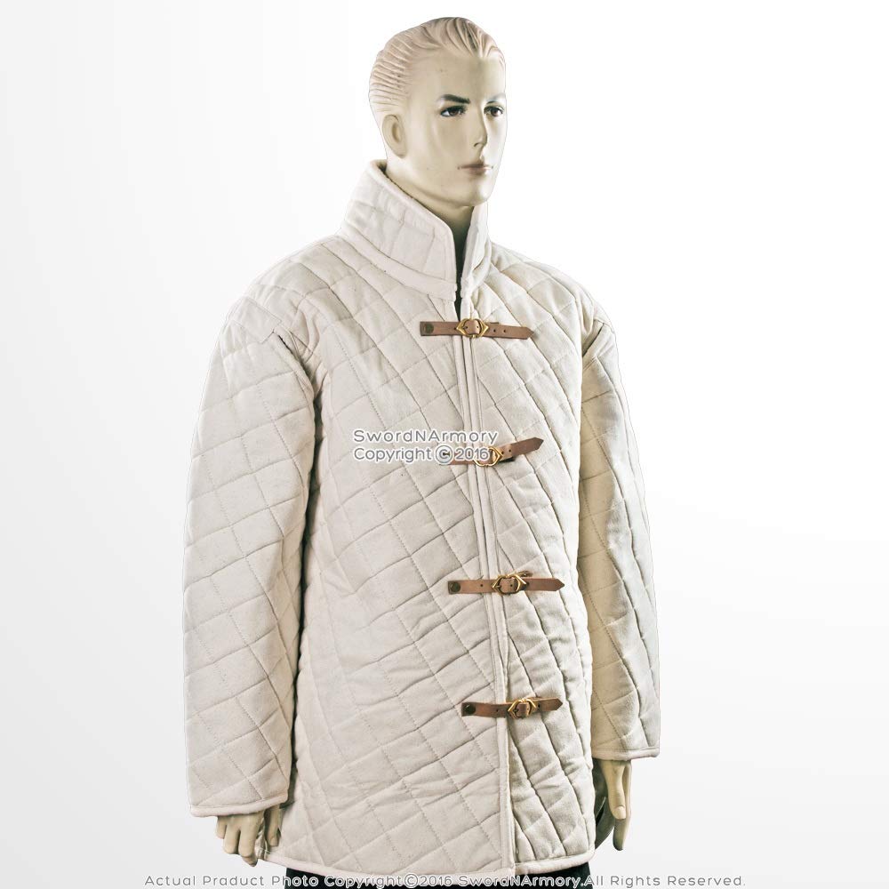 Medieval Gambeson Type II Padded Armor Jacket - Historical Reenactment, SCA, LARP & WMA Combat Gear - Perfect for Renaissance Fairs, Cosplay & Battle Reenactments