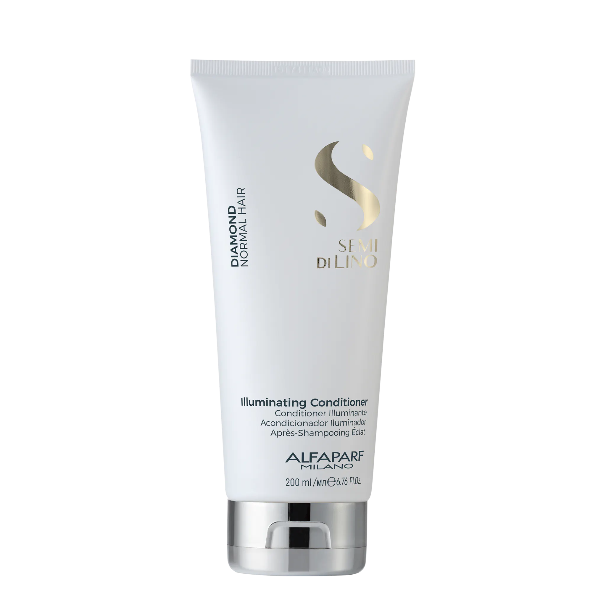 Alfaparf Milano Semi Di Lino Diamond Illuminating Low Shampoo 250ml & Conditioner 200ml Duo Set - Sulfate-Free Hair Care for Shine & Volume - Perfect for Color-Treated & Damaged Hair at Home Salon Use