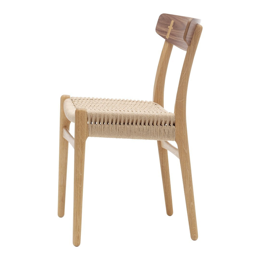 Carl Hansen & Son Wegner CH23 Lounge Chair - Mid-Century Modern Wooden Armchair for Living Room, Office & Reading Nook - Scandinavian Design with Oak Frame & Paper Cord Seat