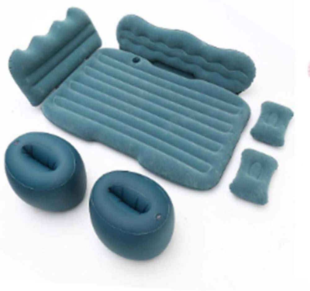 Inflatable Air Mattress for Camping & Travel - Thickened Flocking Queen Size Airbed with Built-in Pump - SUV Car Mattress for Back Seat - Portable & Comfortable for Outdoor Adventures, Road Trips & Guest Bedding