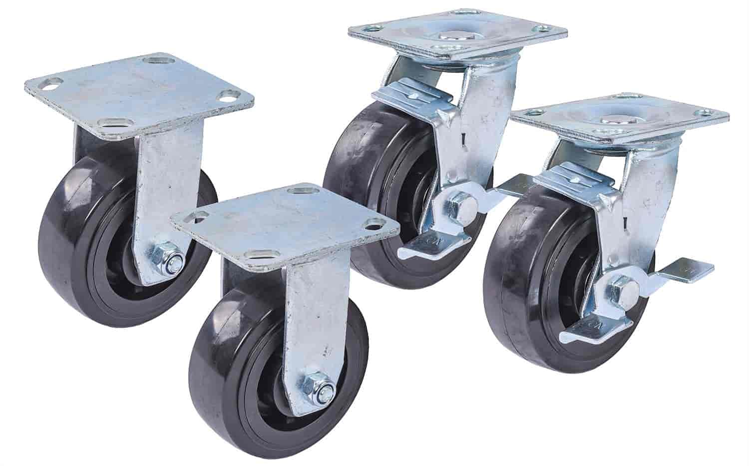 JEGS 81411-1 Replacement Casters Set of 4 for JEGS 5-Drawer Tool Box Cart 555-81411 - Heavy Duty Wheels for Workshop, Garage & Industrial Tool Storage Mobility