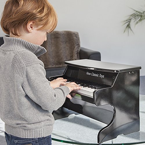 Wooden Electric Keyboard for Kids - Classic Musical Toy with Black Finish (Model 10161) | Perfect for Early Childhood Music Education & Home Play
