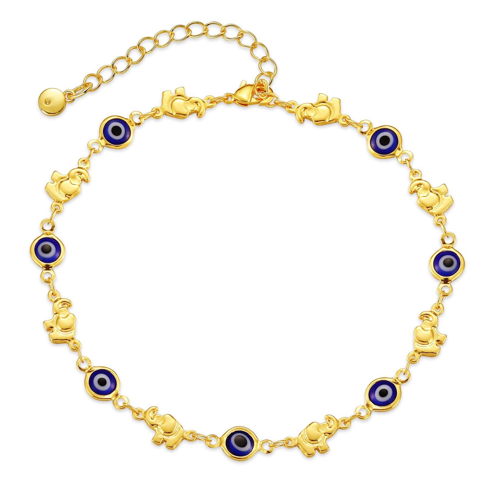 Yumikoo 18k Gold Plated Ankle Bracelet for Women - Elegant Adjustable Anklet Jewelry for Beach, Party & Everyday Wear