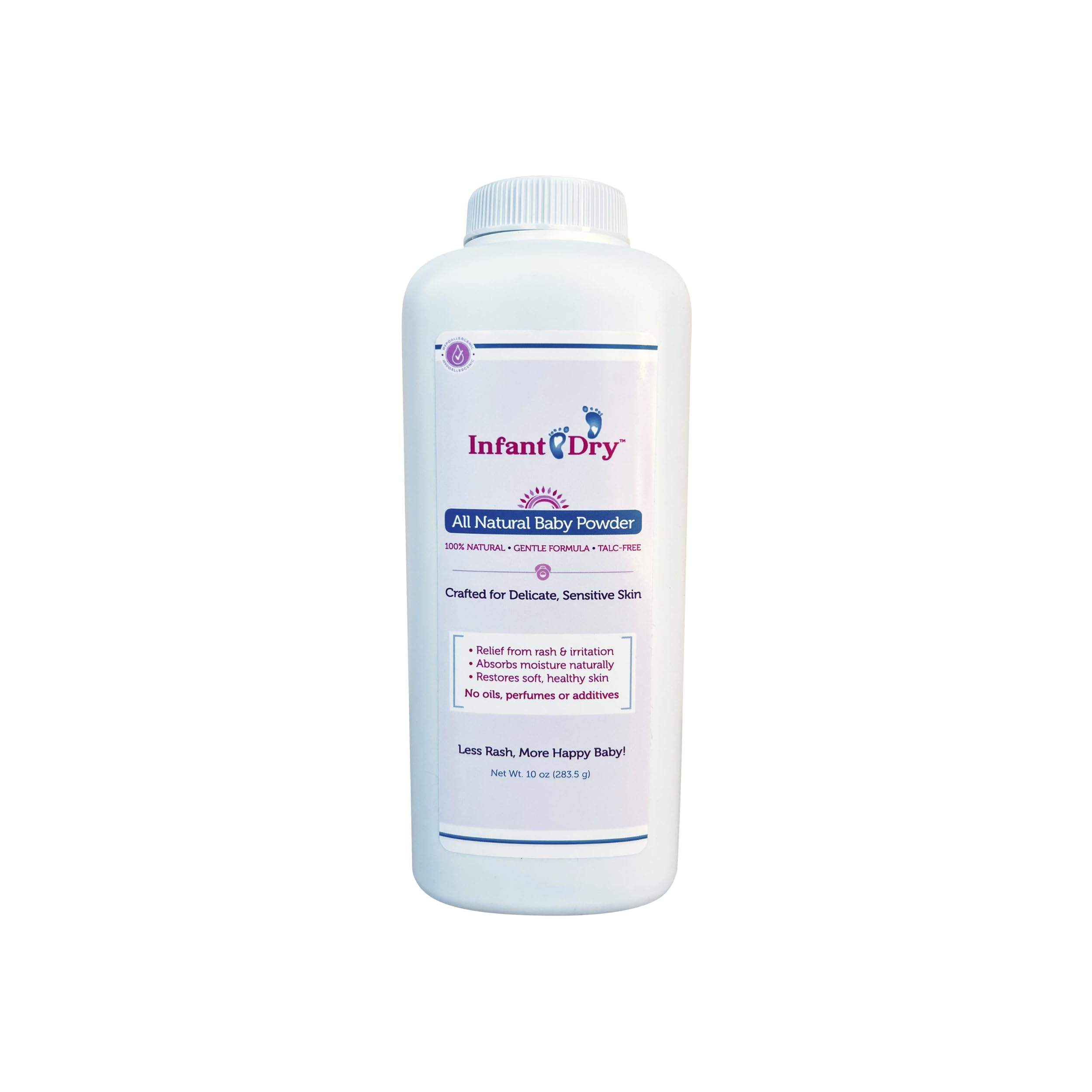 **Natural Baby Powder for Infants 5oz - Talc-Free, Fragrance-Free & Hypoallergenic Dusting Powder for Sensitive Skin | Diaper Rash Prevention & Baby Care Essentials**