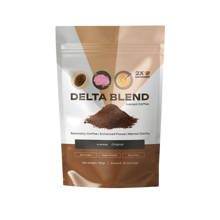 2X Espresso Delta Blend Performance Coffee - Premium Dark Roast for Energy & Focus - Perfect for Home Brewing, Office Use & On-the-Go Lifestyles