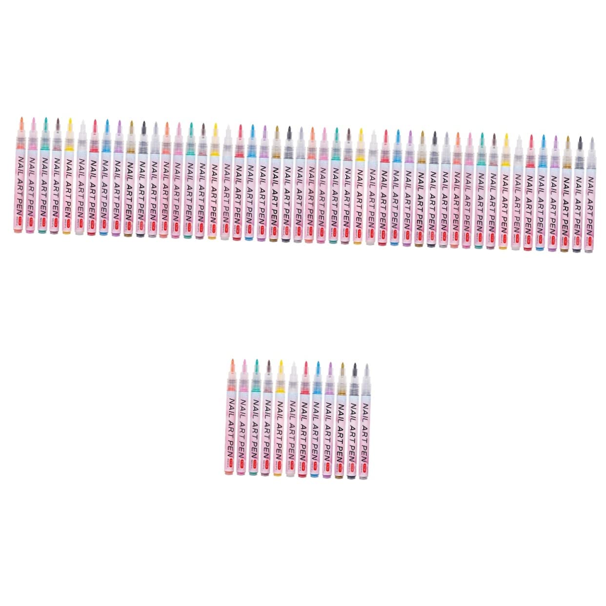 Minkissy 60 Pcs Fast Dry Nail Art Pens - Multichrome Nail Polish Graffiti Pens for Acrylic Nail Art, Manicure & DIY Nail Designs - Perfect for Home Salon, Party Nails & Professional Nail Artists