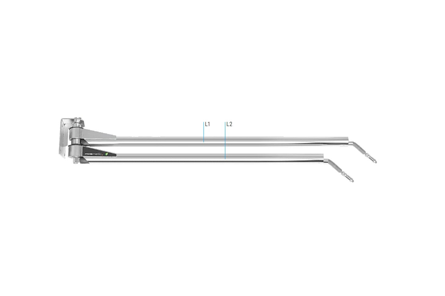 Mosmatic Wall Boom Dual Pole - Adjustable Pressure Washer Wall Mount for Car Washing & Home Cleaning - Perfect for Garages, Driveways & Outdoor Use