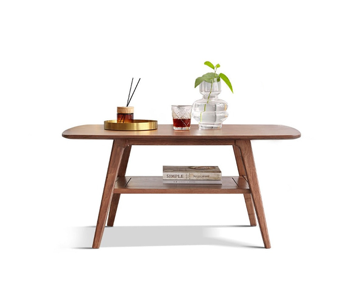 Solid Oak Wood Modern Coffee Table - Stylish & Durable Living Room Furniture for Home Decor