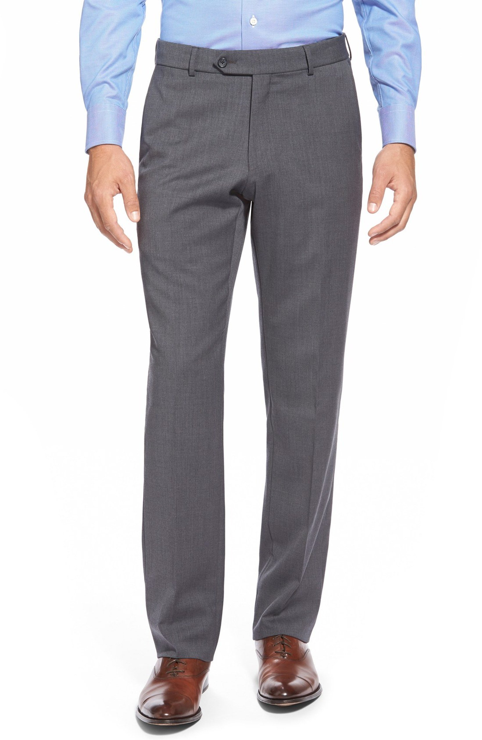 Ballin Men's Soho Modern Fit Super 120's Wool Dress Pants - Premium Business Casual & Formal Office Wear for Professionals