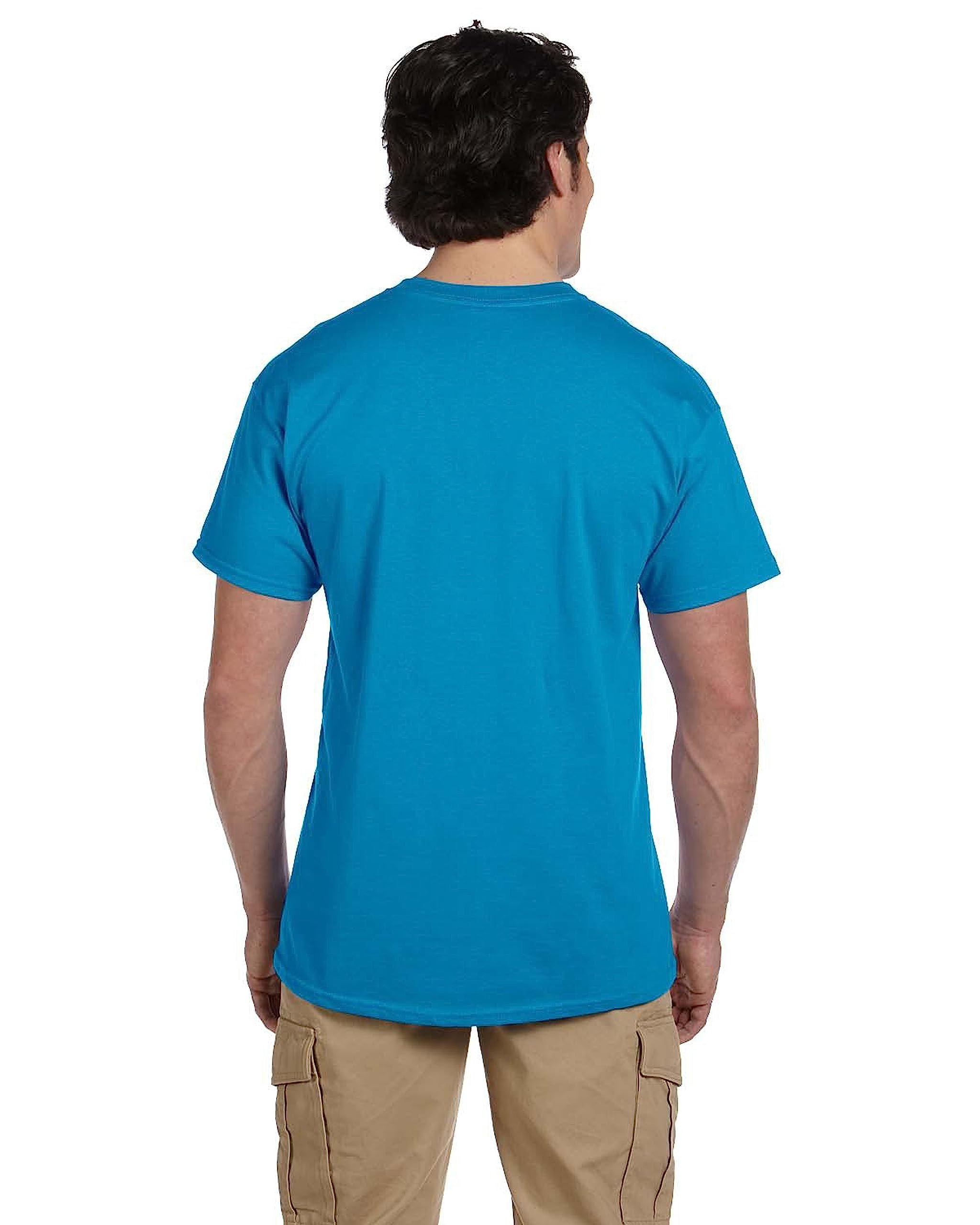 Fruit of the Loom Men's Lightweight 100% Cotton Crew Neck T-Shirts 5-Pack - Soft Breathable Undershirts for Everyday Wear, Gym & Casual Outfits