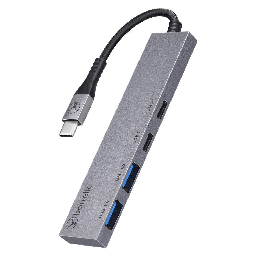Bonelk 4-in-1 USB C Hub Slim Multiport Adapter with Long Lifespan - Perfect for MacBook, iPad Pro, and Laptop Connectivity at Home & Office