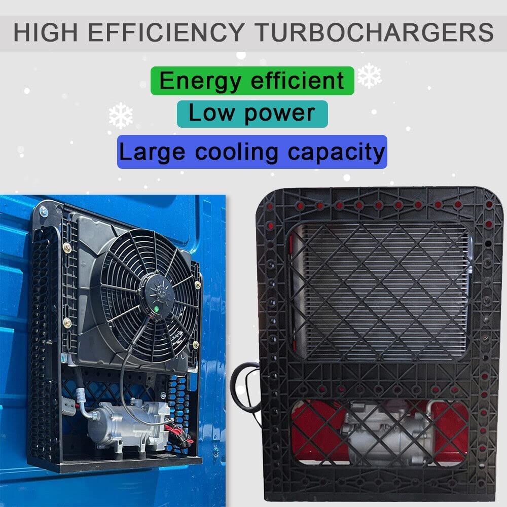 12V DC Truck Air Conditioner - Energy Efficient Split AC Unit for Trucks, RVs, Semi Trucks, Forklifts & Cranes | Cab Cooling Solution for Hot Weather Driving