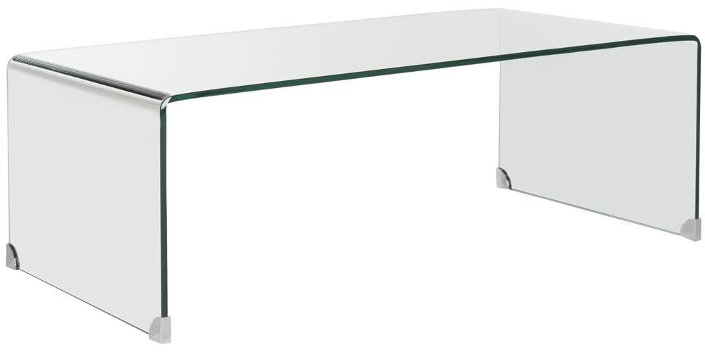 Safavieh Willow Clear Glass Coffee Table - Modern Living Room Centerpiece for Home Decor & Entertaining