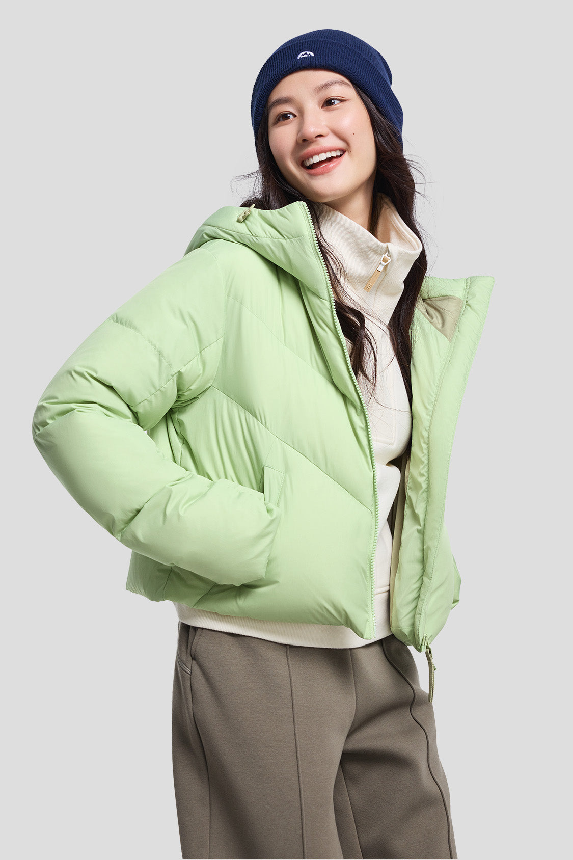 AquaDown Women's Waterproof Short Puffer Jacket - Lightweight Warm Winter Coat for Outdoor Activities & Daily Wear