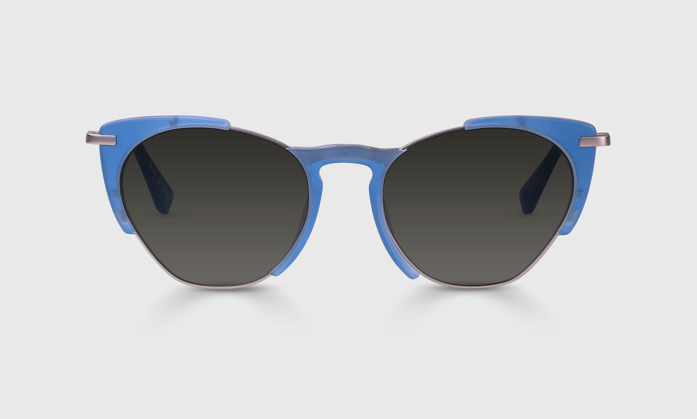 10 - Silver and Matte Powder Blue Front and Temples