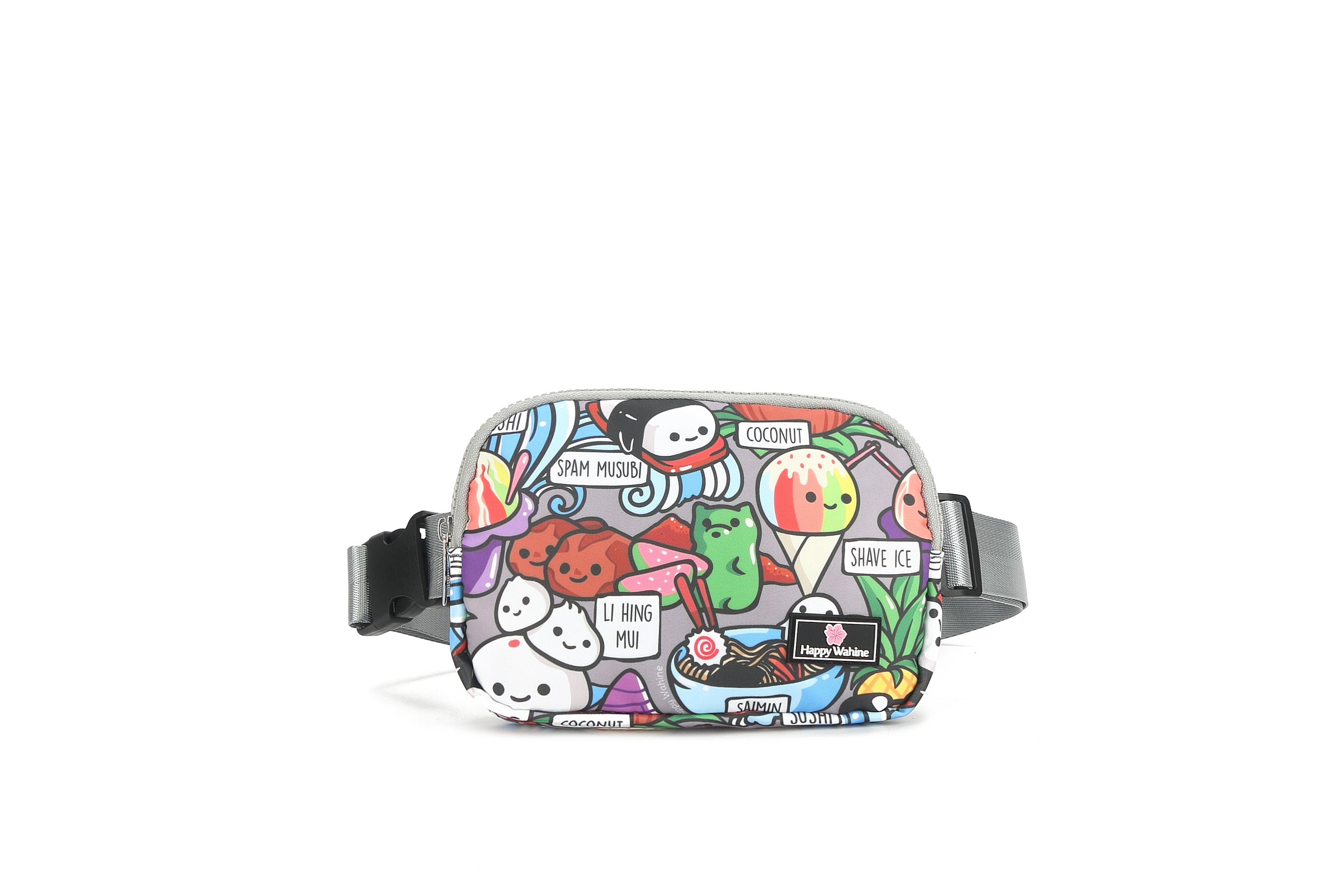 Jenna Crossbody Belt Bag - Stylish & Functional Waist Pack for Women, Adjustable Strap, Lightweight & Durable (Hawaii Grey) - Perfect for Travel, Hiking, Shopping & Everyday Use