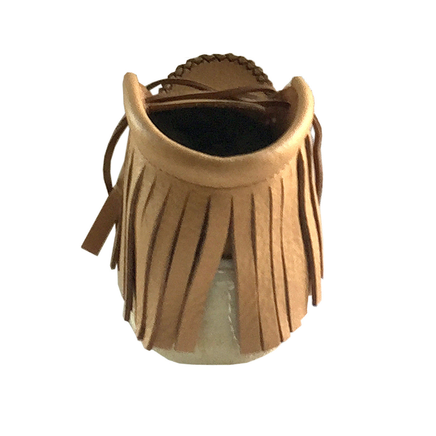 Women's Fringed Crepe Sole Moose Hide Moccasin Boots - Comfortable Winter Ankle Boots for Casual Wear & Outdoor Adventures