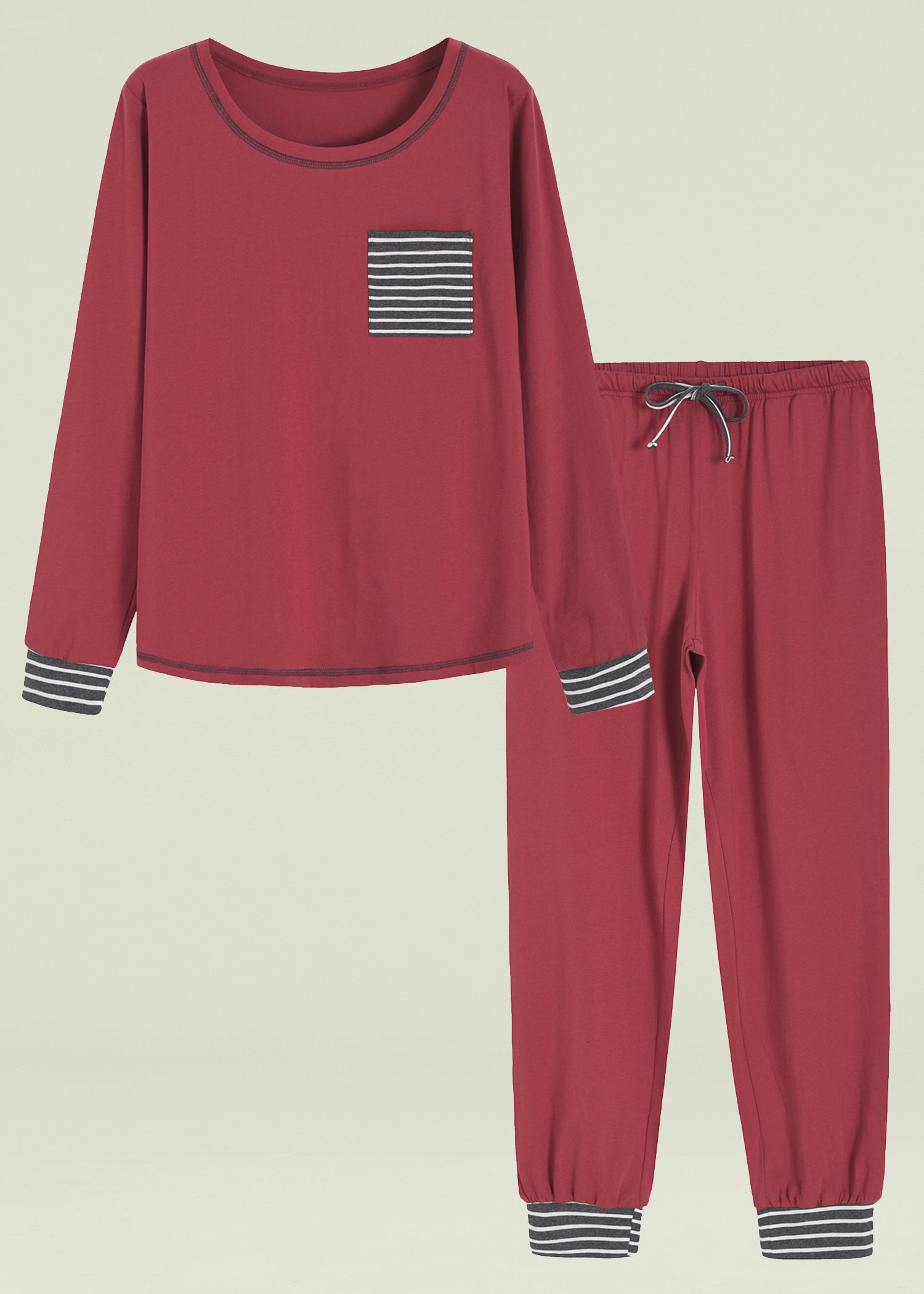 Women's Soft Cotton Pajama Set - Long Sleeve Sleepwear for Comfort & Warmth - Perfect for Cozy Nights, Lounging & Gift Giving