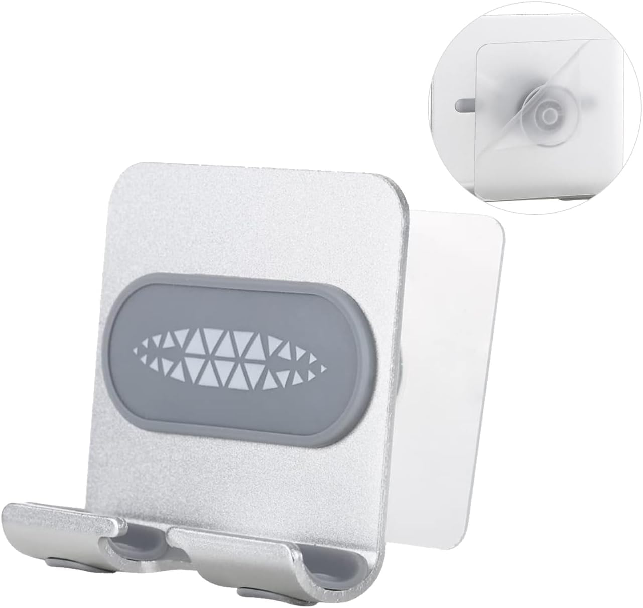 Waterproof Shower Phone Holder with Strong Adhesive - Adjustable Wall Mount Cell Phone Stand for Bathroom, Kitchen, Office - Perfect for Watching Videos, Reading Recipes & Hands-Free Calling (1 Pack)