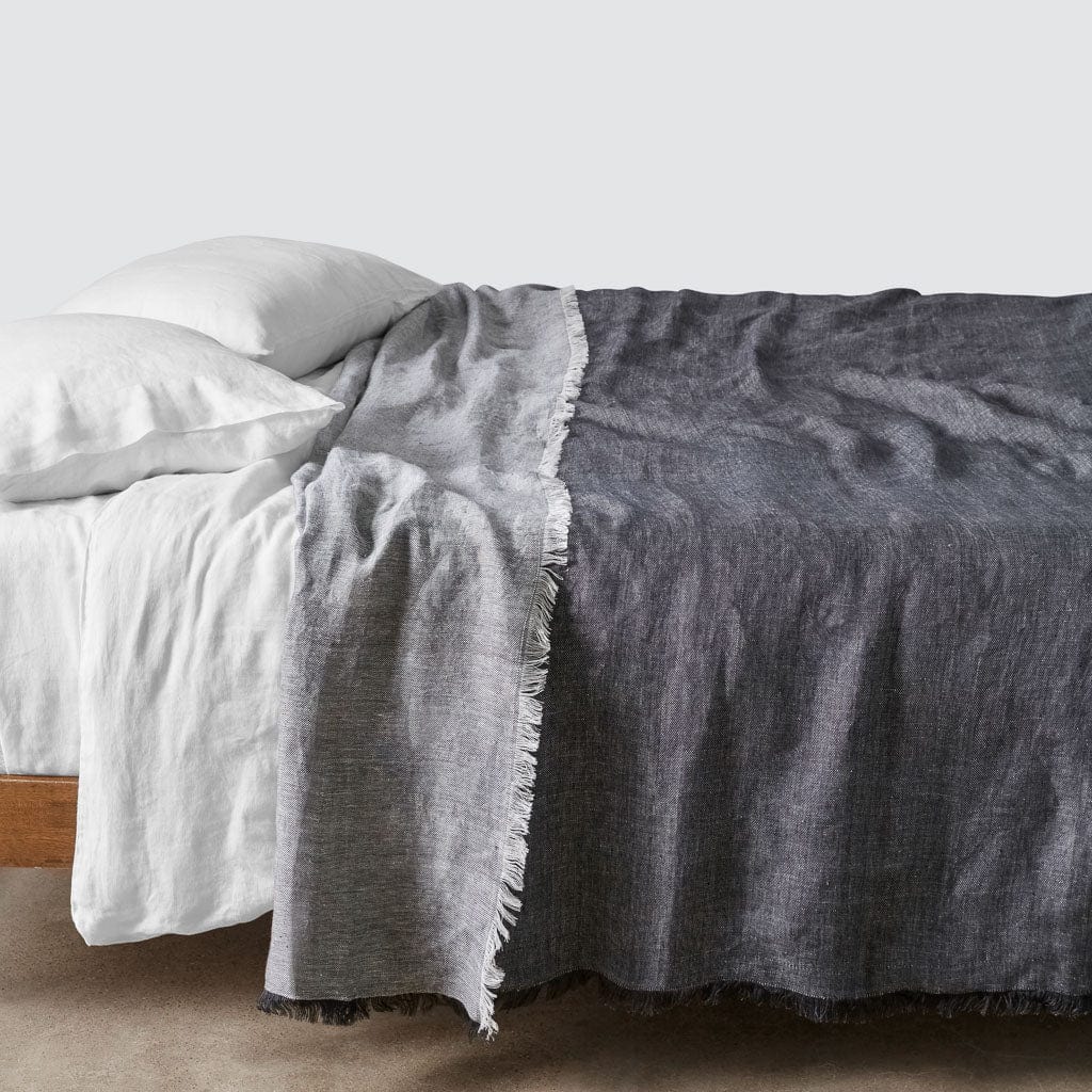 Premium Arya Linen Bed Blanket - Soft & Breathable All-Season Throw - Perfect for Bedroom, Sofa, and Outdoor Picnics