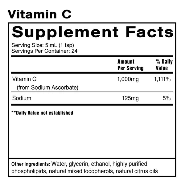 Quick Silver Vit C Liposomal 4Oz - Premium Liposomal Vitamin C Supplement for Immune Support & Skin Health | Perfect for Daily Wellness & Travel