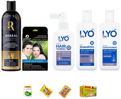 Rita Herbal Ultra 2-in-1 Shampoo & Conditioner Set with Hair Tonic - Natural Hair Care for Dry, Damaged Hair | Fast DHL Shipping | Perfect for Daily Hair Treatment & Salon-Quality Results at Home