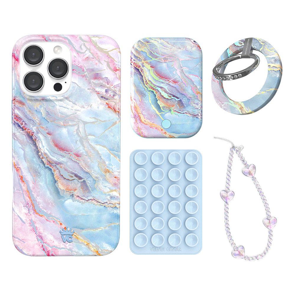 Holo Moonstone iPhone Case with Grip - Stylish & Protective Phone Cover for iPhone 13/14/15 - Perfect for Everyday Use, Travel & Outdoor Activities