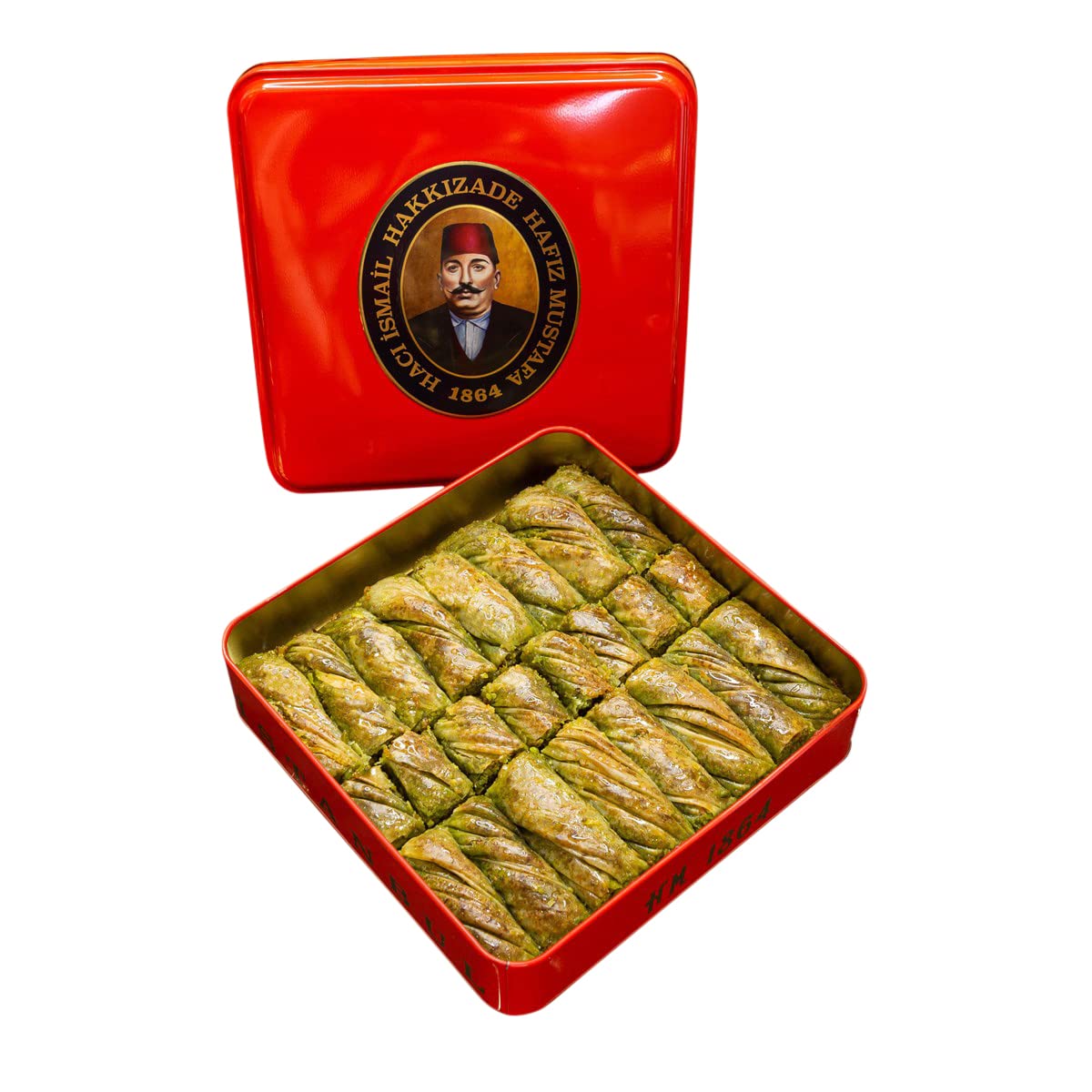Premium Hafiz Mustafa 1864 Istanbul Baklava Gift Box - Authentic Turkish Baklava Dessert with Pistachio, Hazelnut & Walnut in Flaky Phyllo Dough - Perfect for Birthdays, Christmas & Holiday Gifting - Ideal for Parties, Office Treats & Gourmet Dessert Platters
