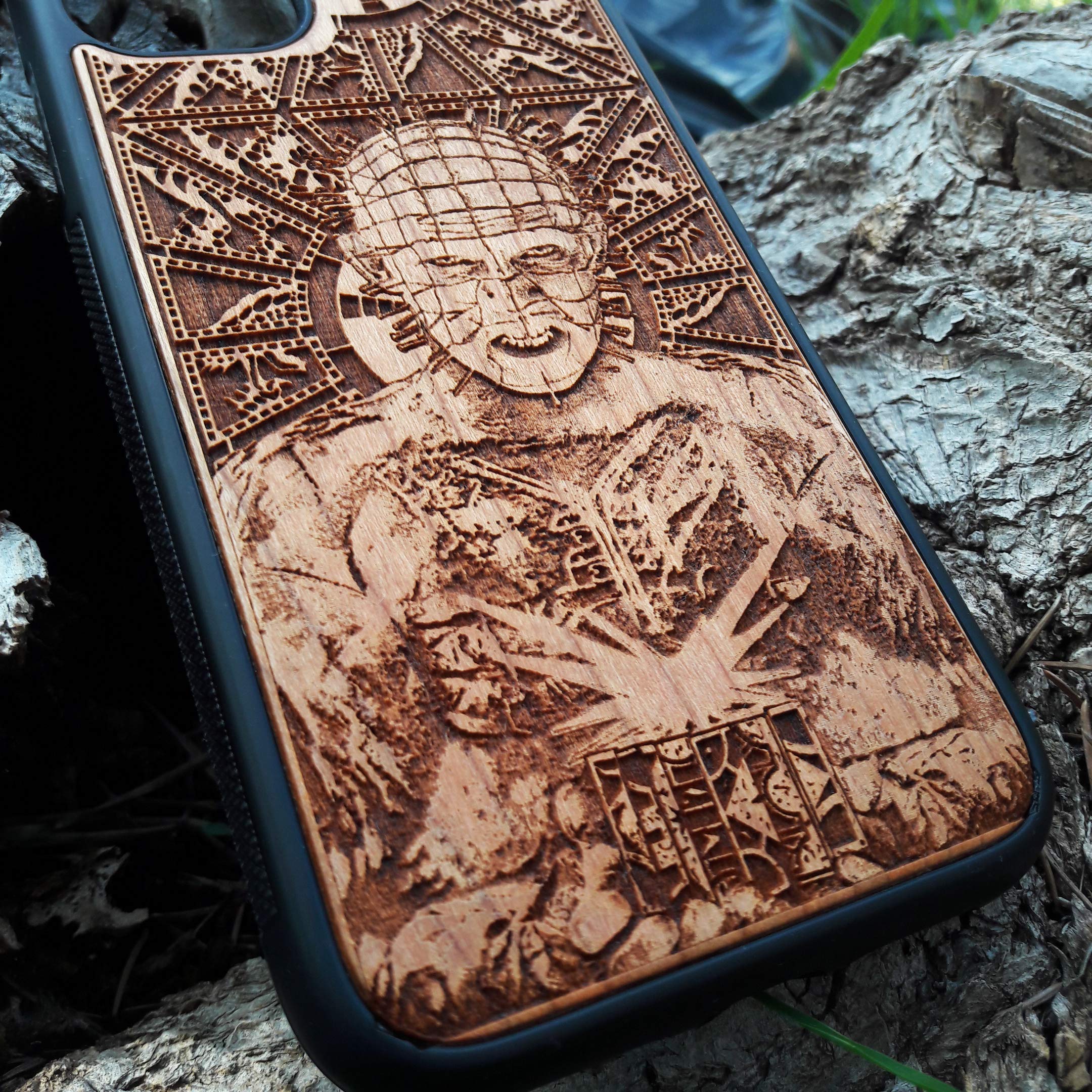 Laser Engraved Wood Phone Case for iPhone 16/15/14/13/12/11 Pro Max Mini & Samsung Galaxy S25/S24/S23/S22/S21/S20 Ultra Plus - Eco-Friendly Slim Durable Wooden Cover - Perfect for Daily Use, Travel & Gift Giving