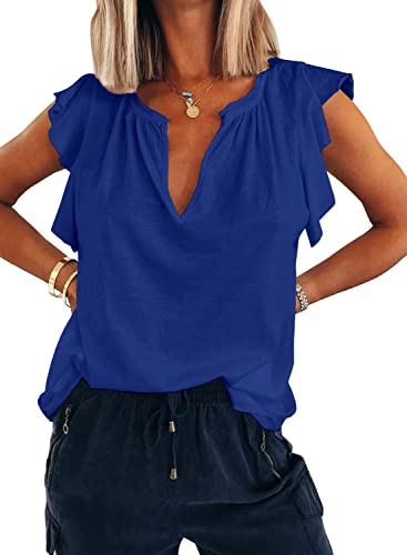 03 Blue Ruffle Sleeve