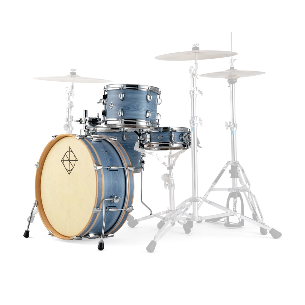 Dixon Little Roomer 5-Piece Shell Drum Set - Cerulean Frost | Compact Drum Kit for Small Spaces, Practice, and Home Studios