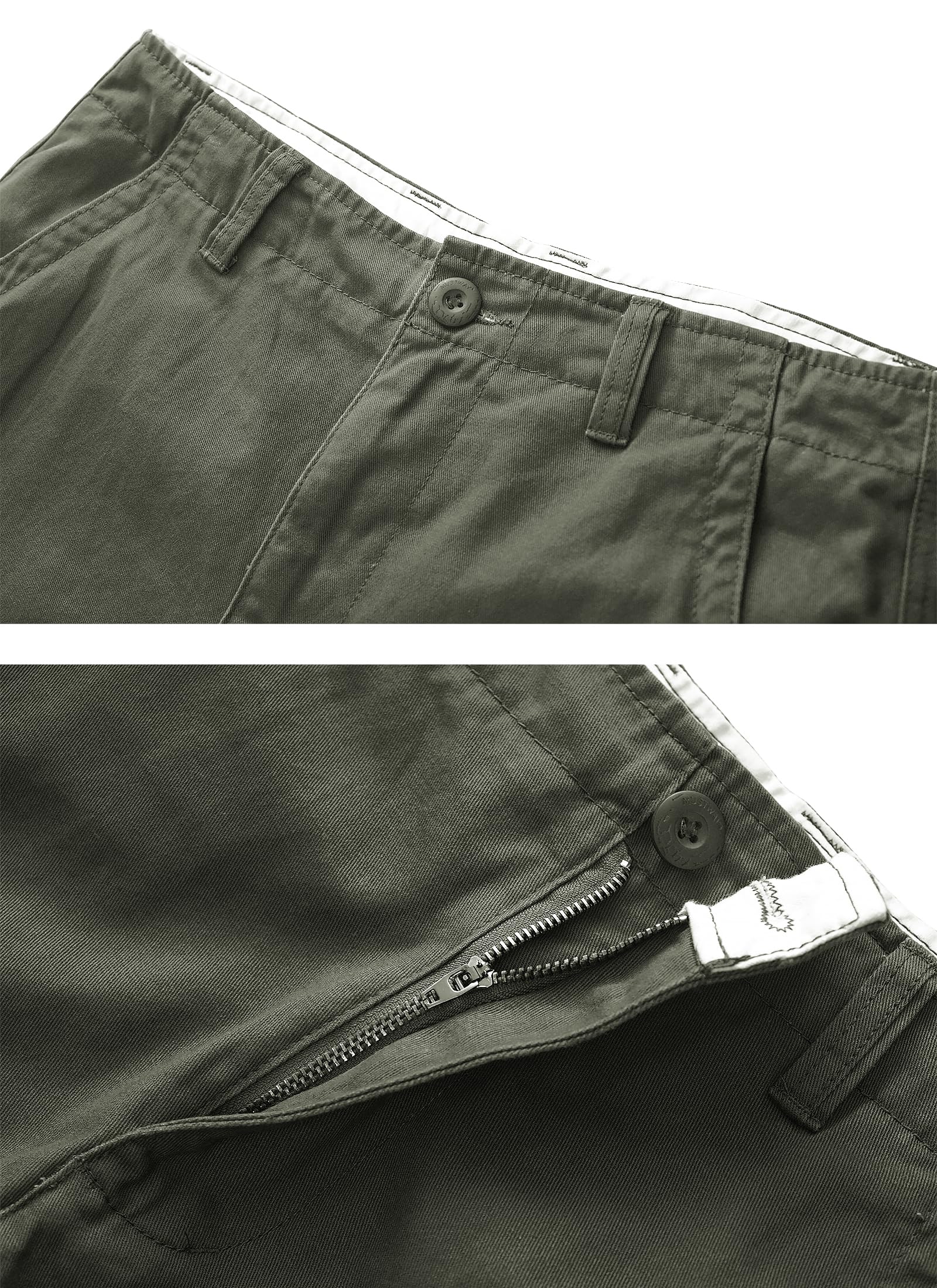 AKARMY Men's Camo Cargo Shorts - Outdoor Tactical Cotton Shorts with Multiple Pockets, No Belt Needed | Perfect for Hiking, Camping & Casual Wear