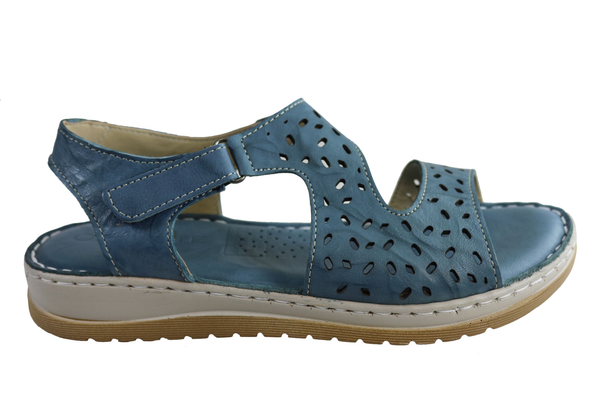 Orizonte Essence Women's European Leather Comfortable Cushioned Sandals - Stylish Summer Walking Shoes for Beach, Vacation & Casual Outings