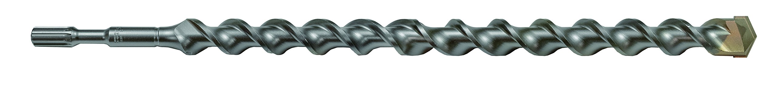 Century Drill & Tool 83836 2-Inch x 22-Inch Spline Masonry Drill Bit for Concrete, Brick, and Stone - Perfect for Construction, DIY Projects, and Home Renovations