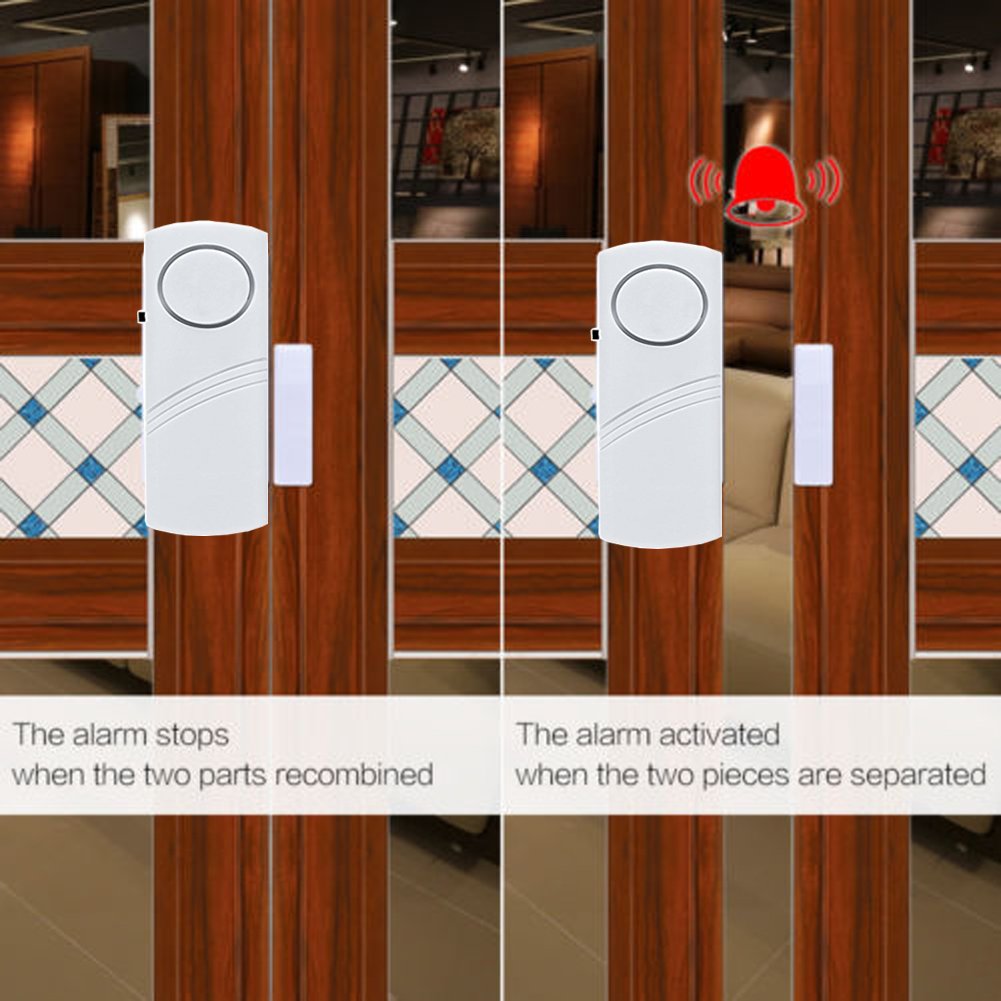 12 Pack Door Window Alarm - Wireless Magnetic Sensor Anti-Theft Burglar Alarm for Home Security | Easy DIY Installation for Apartments, Vacation Homes & Offices