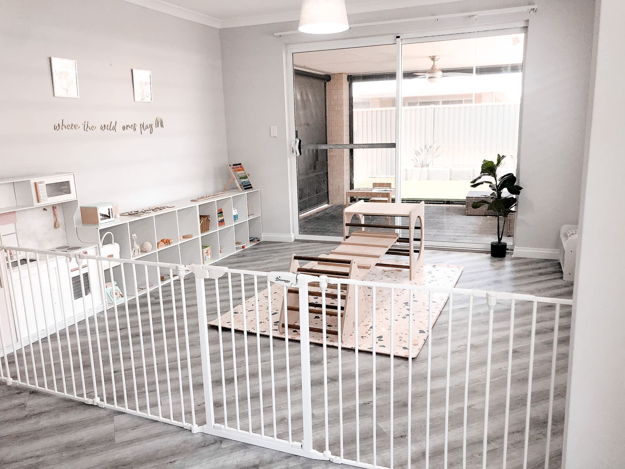 Dreambaby Mayfair Converta 3-in-1 Playpen - 6 Panel Baby Gate & Toddler Play Yard with Foldable Design | Safe & Secure Play Area for Infants & Kids | Perfect for Home, Nursery & Outdoor Use - White