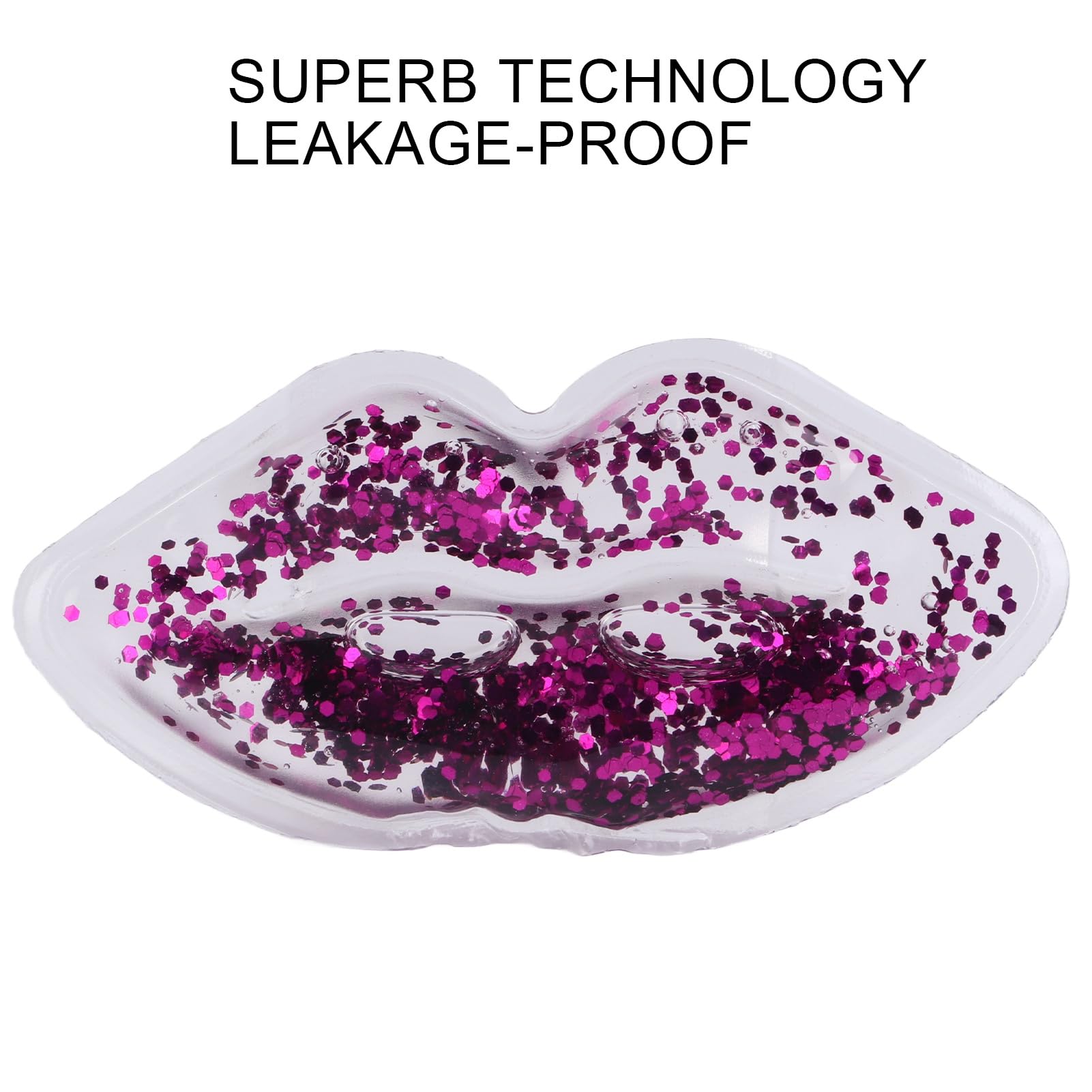 Cooling & Warming Lip Gel Mask with Glitter Sequins - Reusable Hot/Cold Compress for Lips & Eyes - Soothing Gel Bead Therapy for Chapped Lips, Swelling Relief & Spa Relaxation (Perfect for Post-Procedure Care, Dry Winter Days & Beauty Routines)