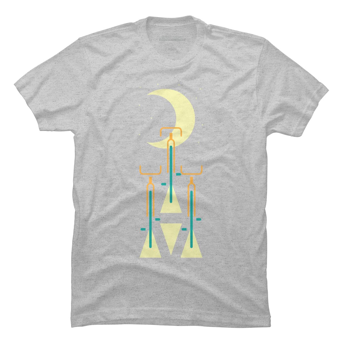 Design By Humans Men's Let's Go Bicycle Graphic T-Shirt by Venus Imagination - Casual Cotton Tee for Cycling Enthusiasts & Outdoor Activities