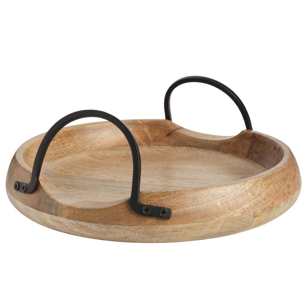Knox Mango Wood Serving Tray - Handcrafted Rustic Wooden Tray for Coffee Table, Breakfast in Bed, or Entertaining Guests - Perfect for Home Decor & Gift Giving