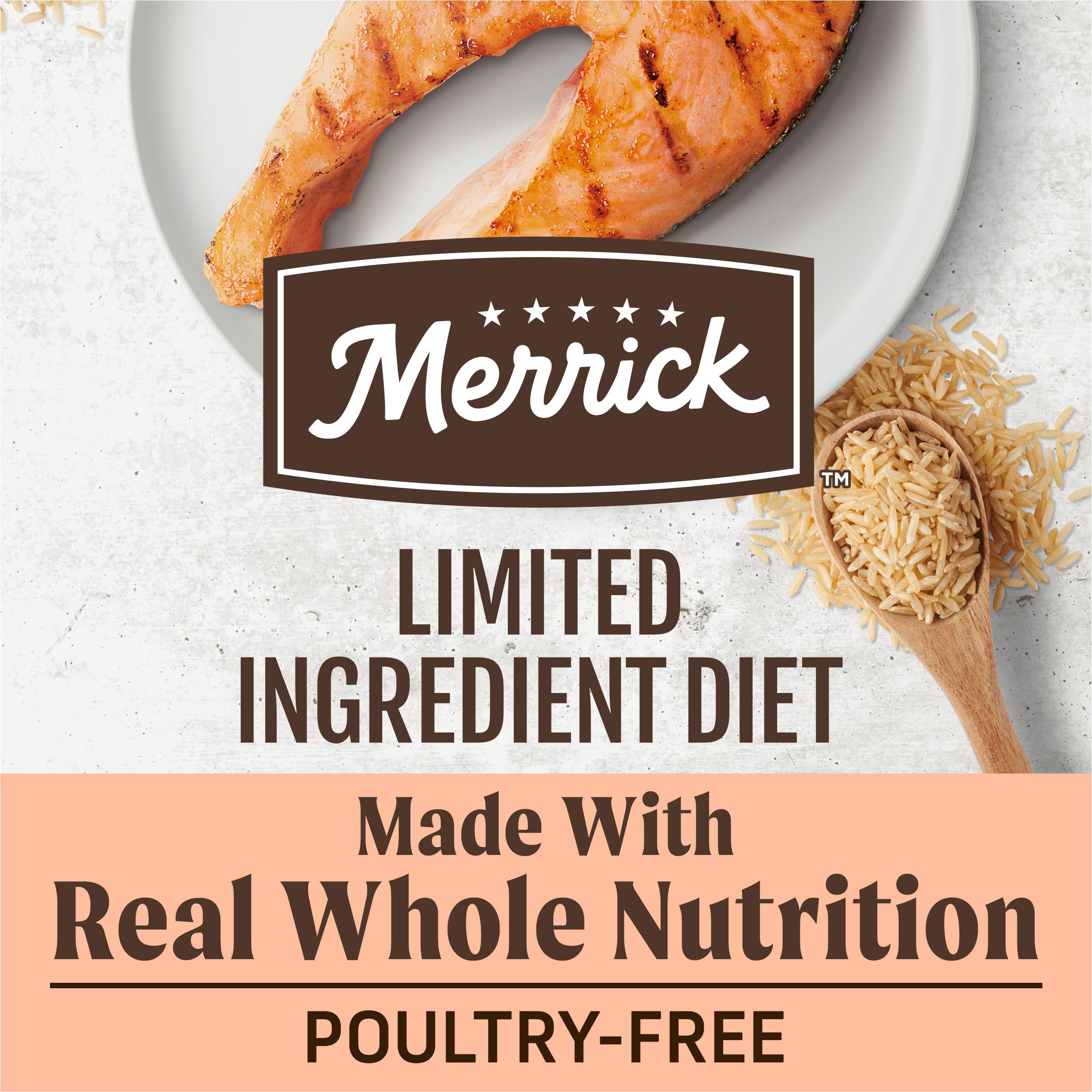 Merrick Limited Ingredient Diet Grain Free Dry Dog Food - Salmon & Sweet Potato Recipe - 22 lb Bag | Premium Healthy Kibble for Dogs with Food Sensitivities | Perfect for Adult Dogs with Allergies or Sensitive Stomachs