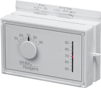 White-Rodgers 1F56N-444 Mechanical Heat/Cool Thermostat - Programmable Temperature Control for Home HVAC Systems | Perfect for Residential Heating & Cooling Solutions
